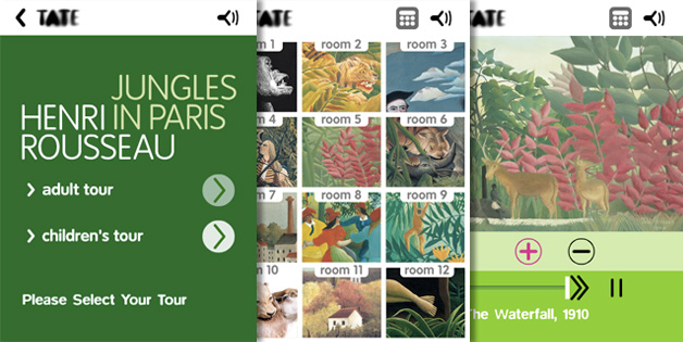 henri rousseau multimedia tour selected screens