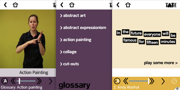 tate modern british sign language tour selected screens